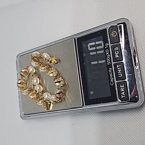 14k mabe bracelet, 7.75" long, 11 grams